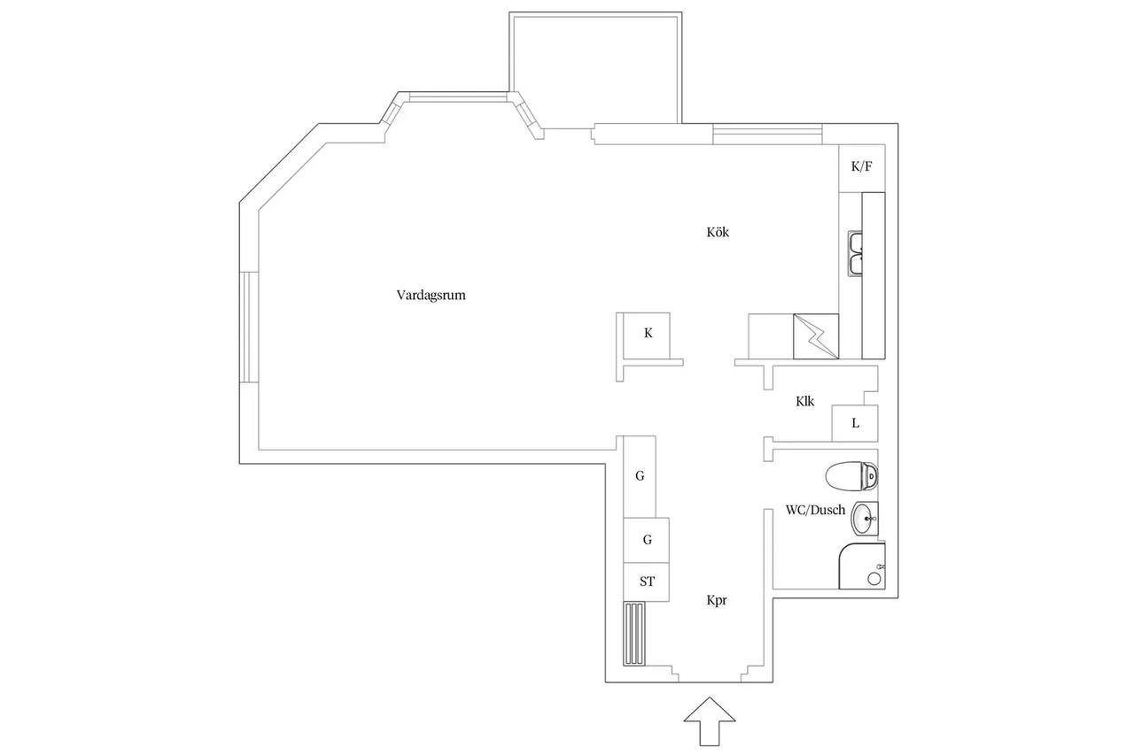 Floor plan for Tollstorpsgatan 7