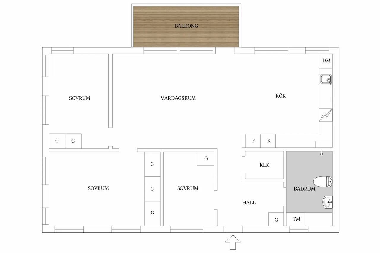 Floor plan for Kaponjärsvägen 78