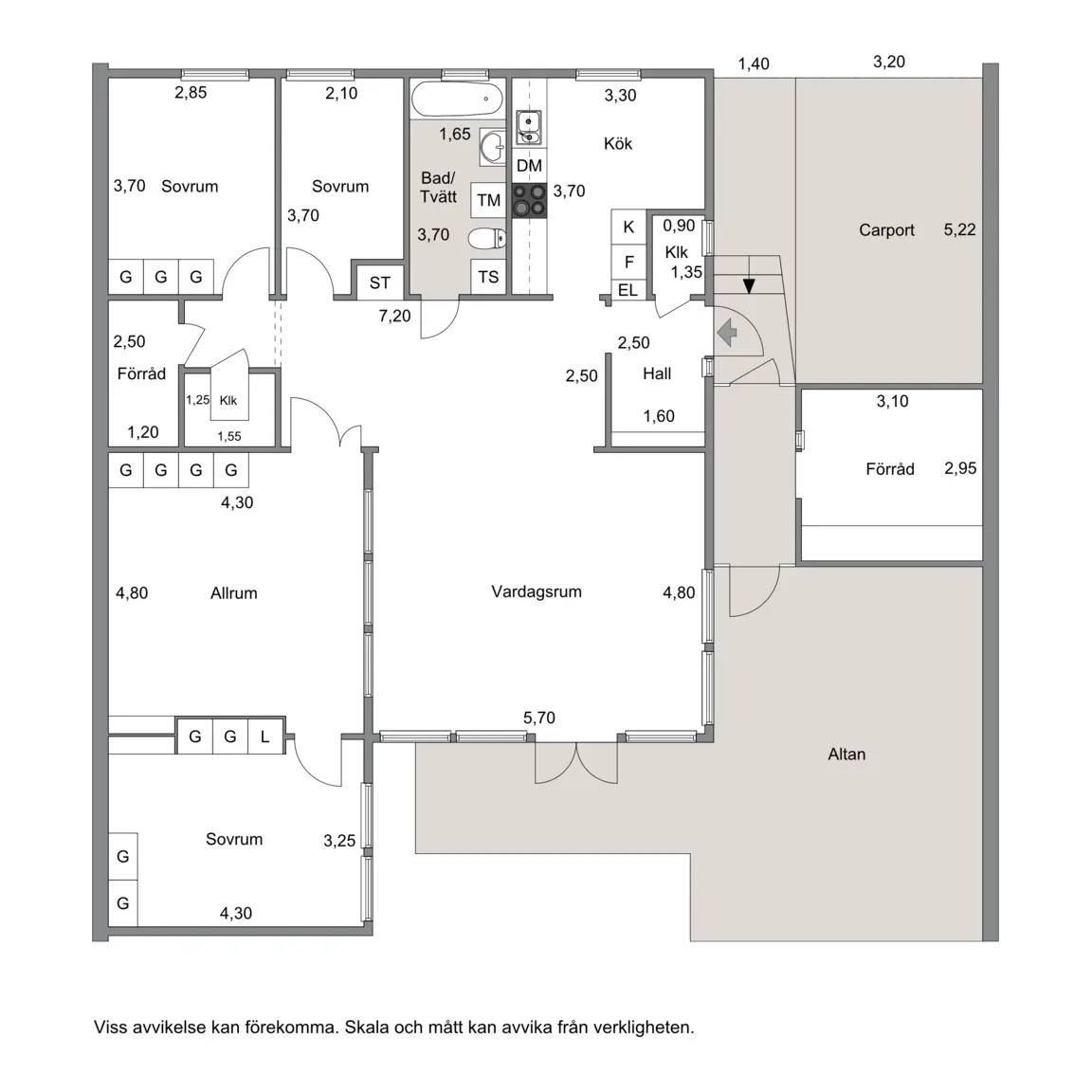 Planritning för Hovslagaregatan 26