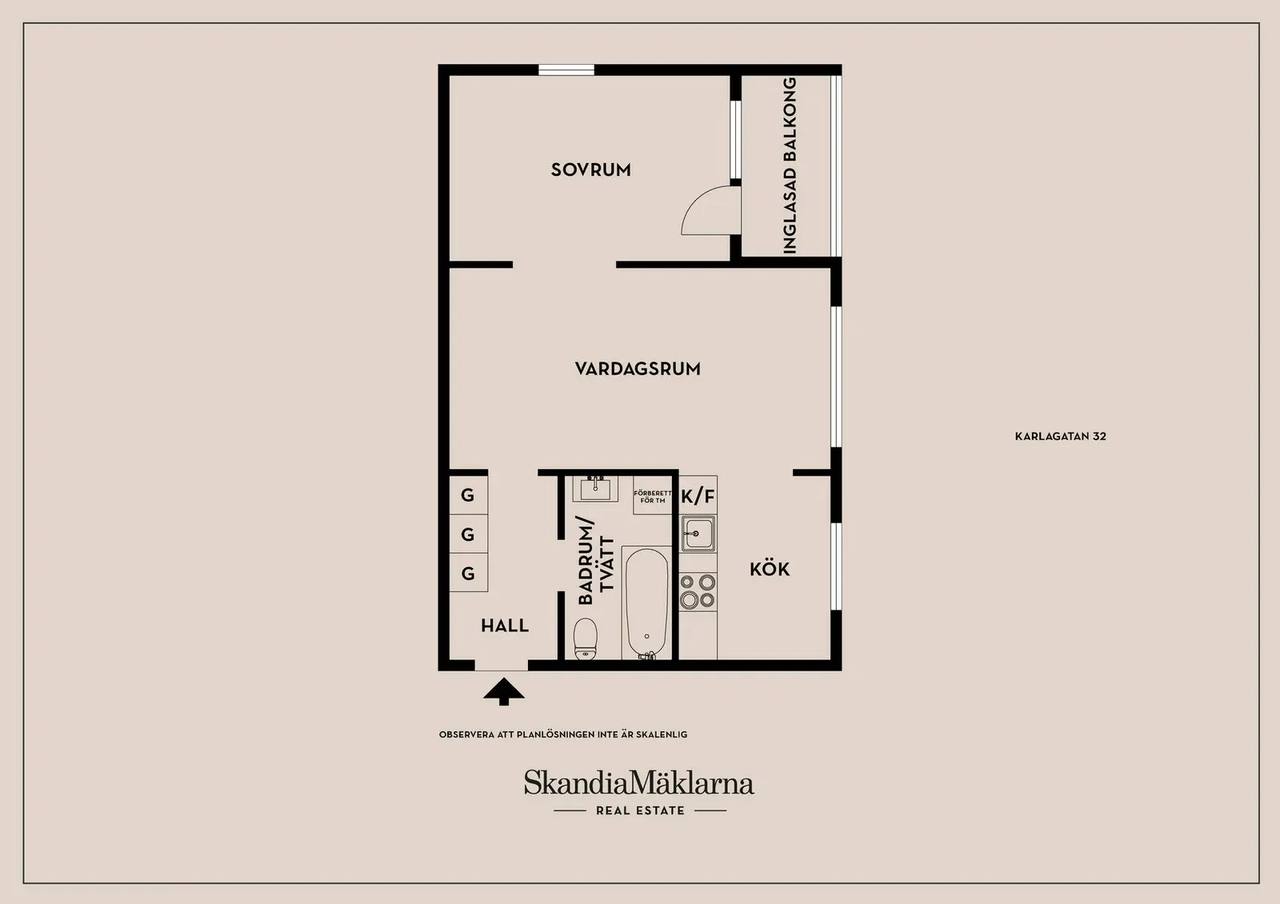 Planritning för Karlagatan 32