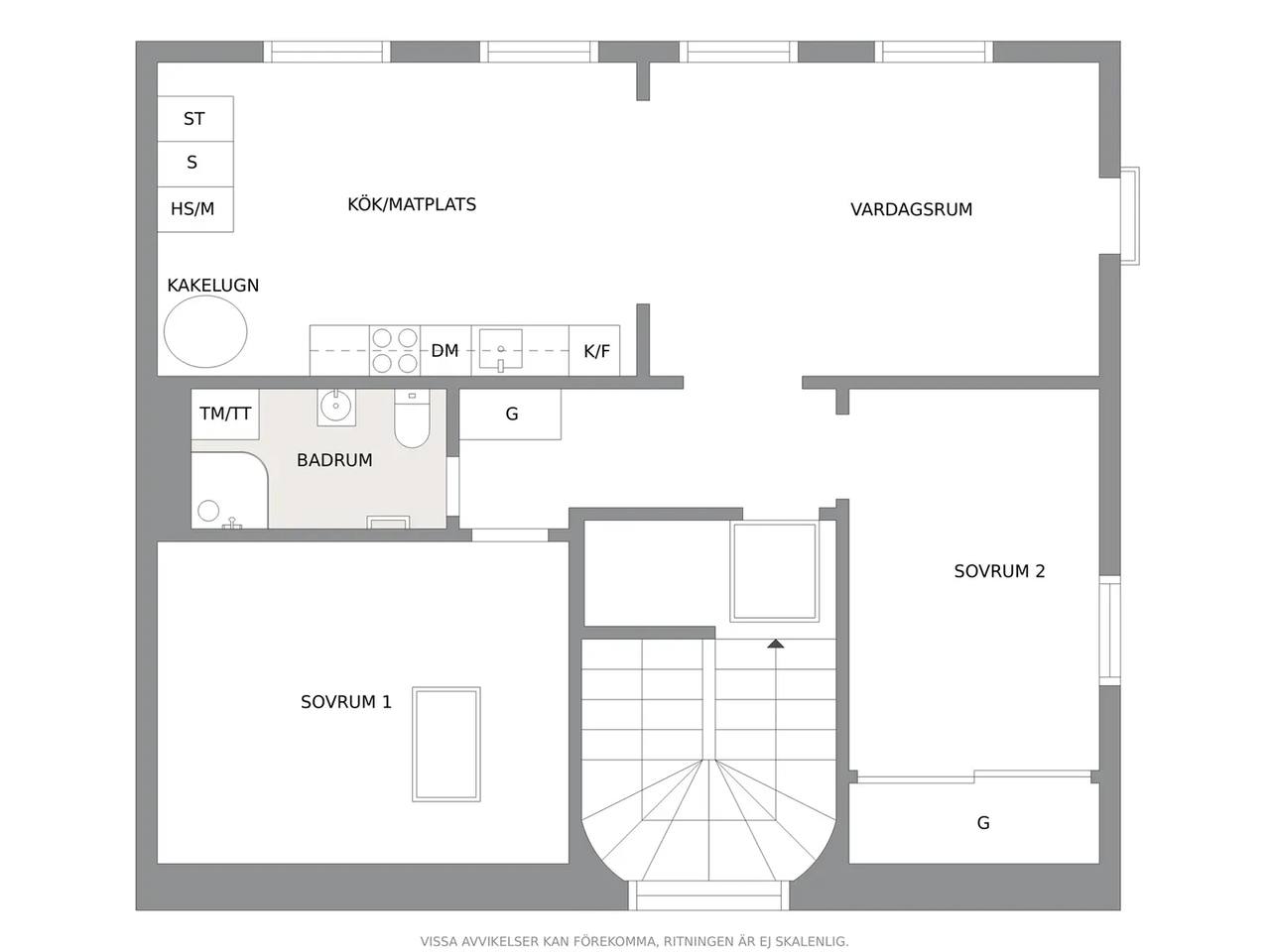 Floor plan for Möllegränden 9A