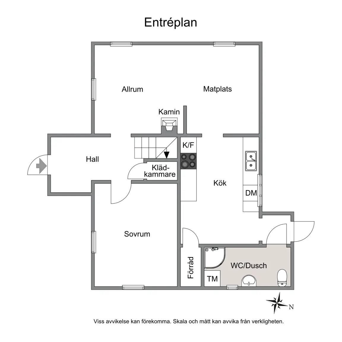Floor plan for Önnarp 4292