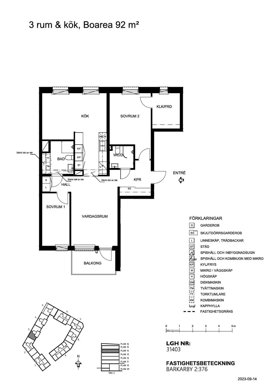 Floor plan for Ålsta Allé 4 Lgh 31403