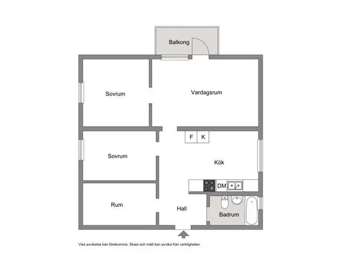 Floor plan for Köpenhamnsgatan 32, 1tr