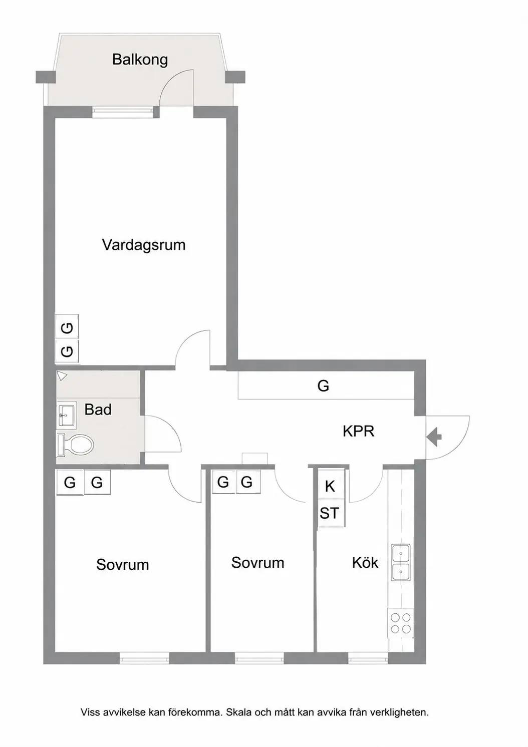 Floor plan for Jägersrovägen 17B