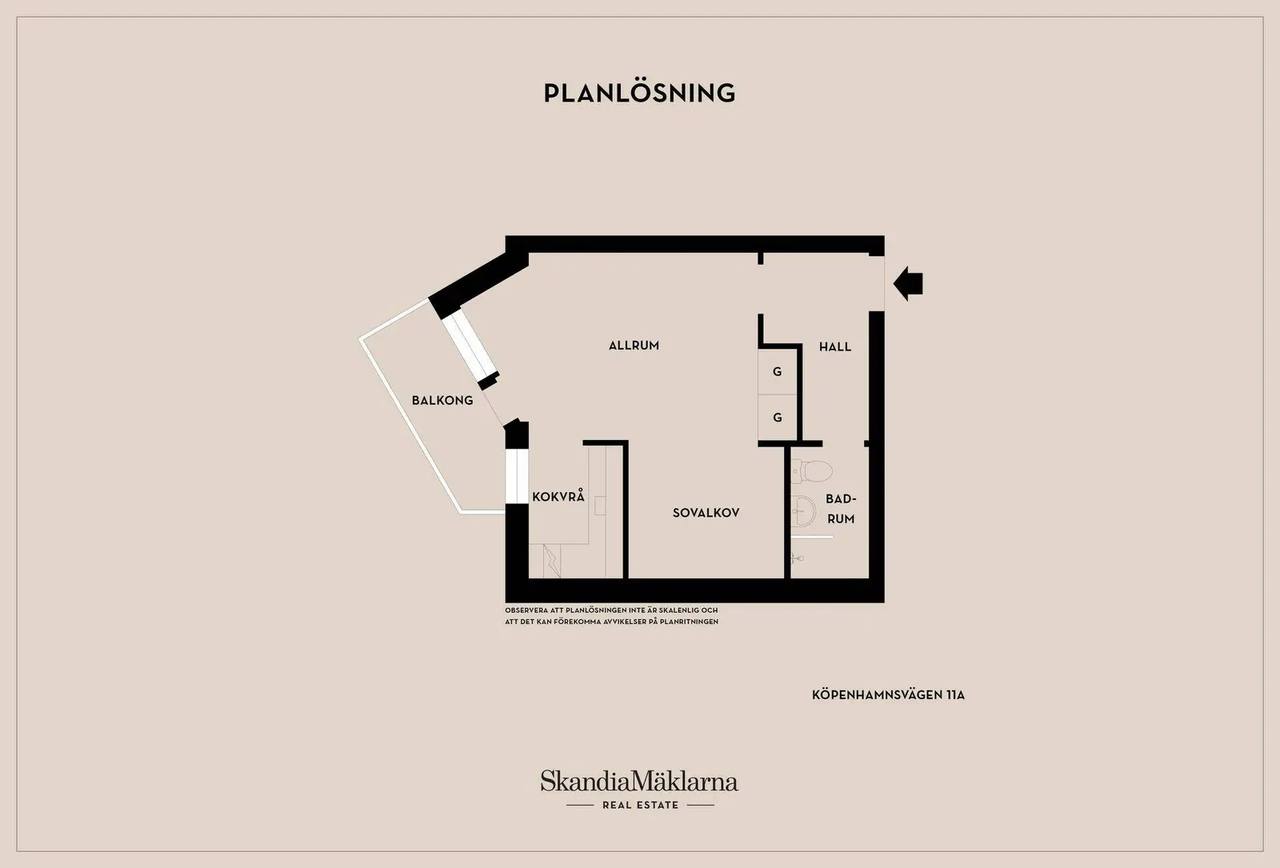Floor plan for Köpenhamnsvägen 11A