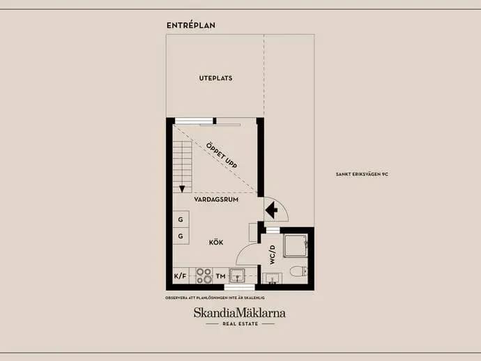 Floor plan for Sankt Eriksvägen 9C