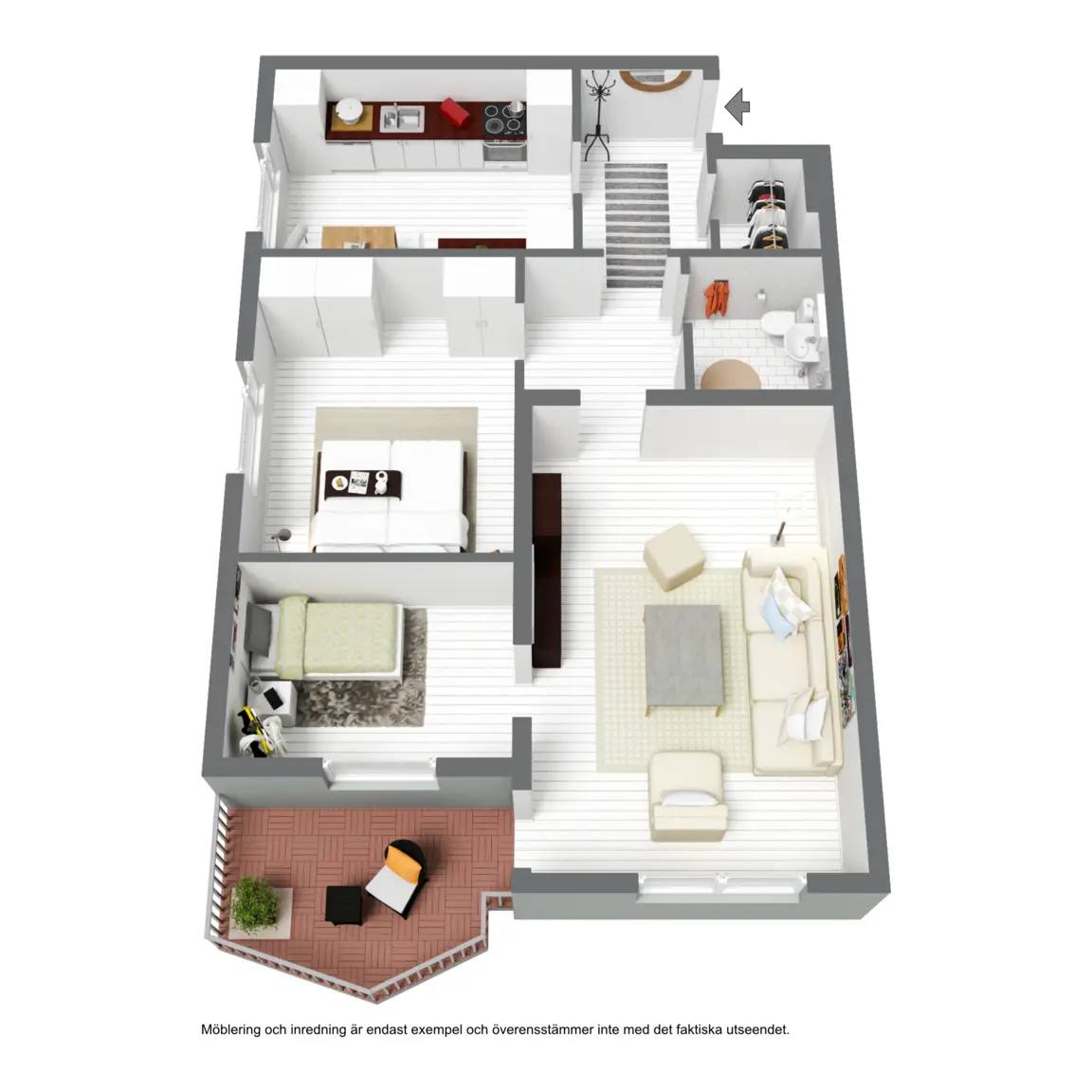 Floor plan for Voxnegränd 1