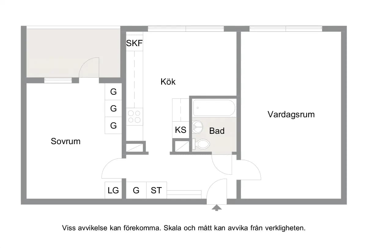 Floor plan for Sufflörgatan 9