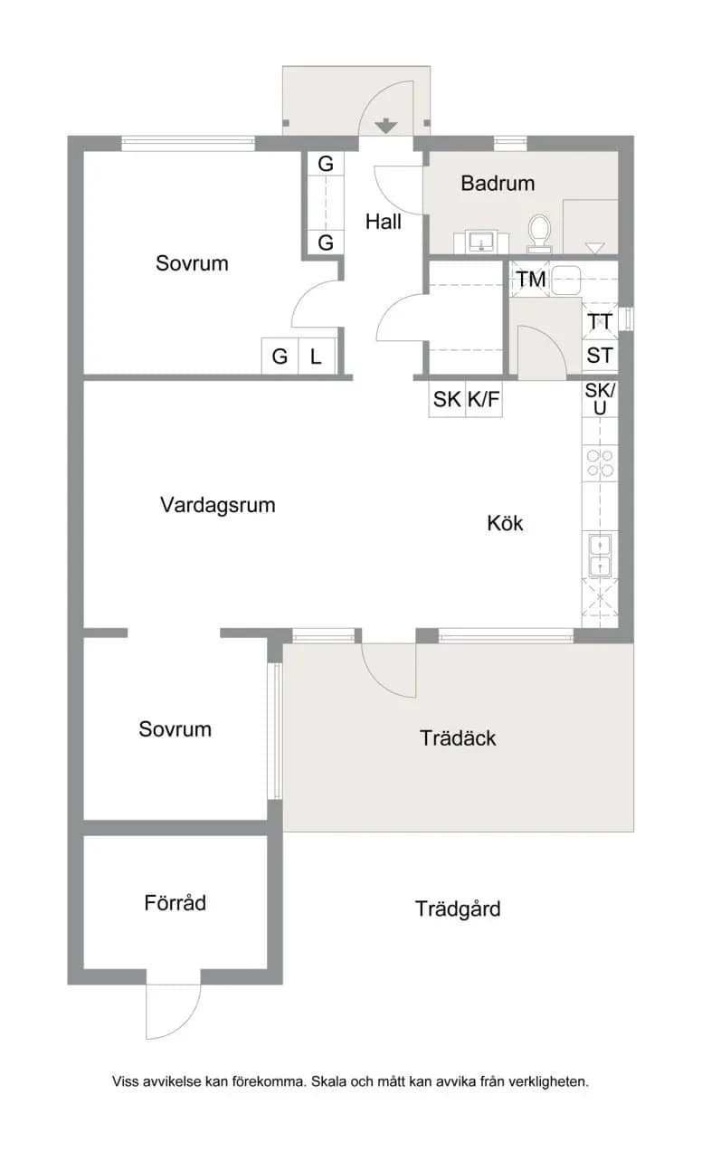 Floor plan for Pinjegatan 1V