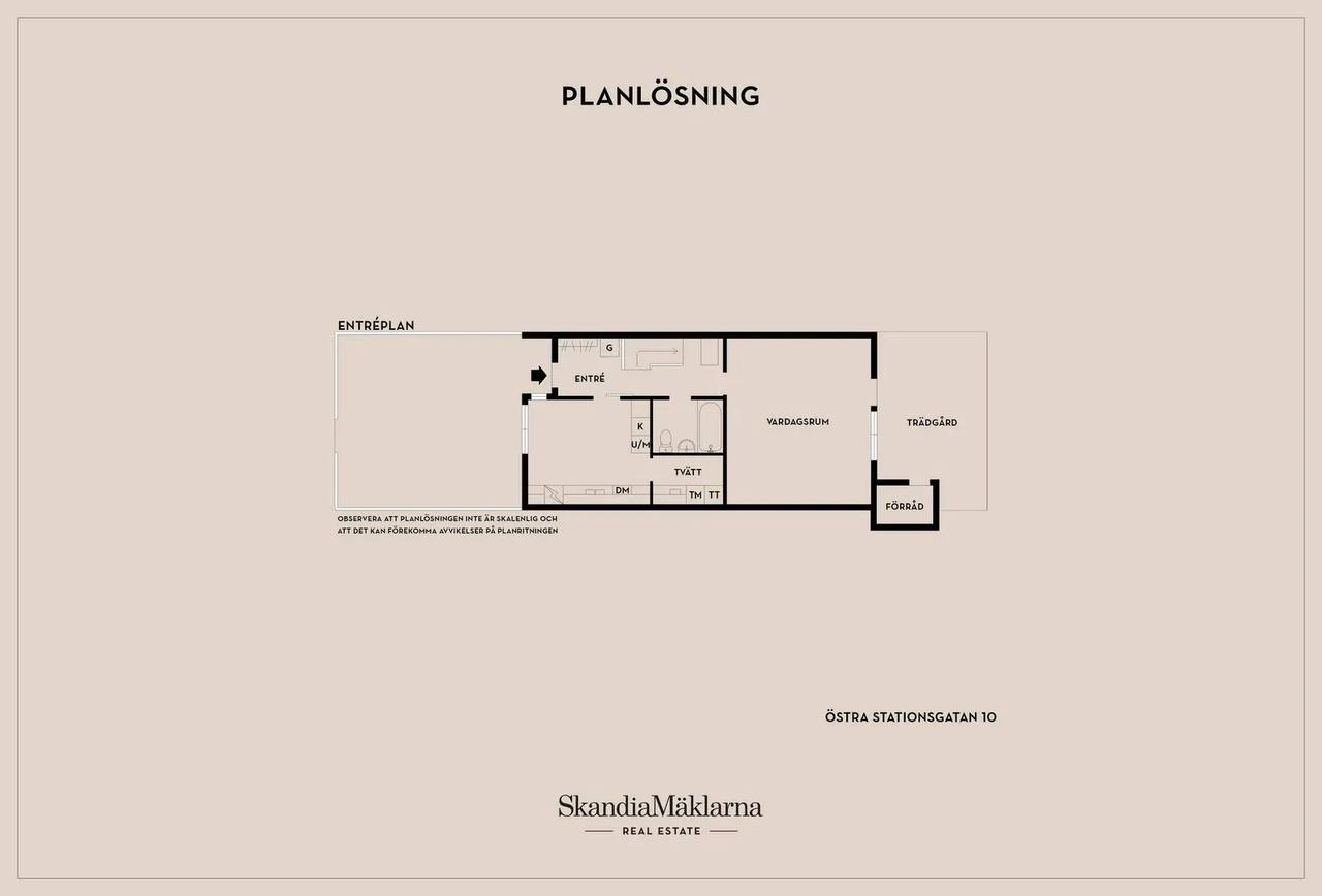 Floor plan for Östra Stationsgatan 10