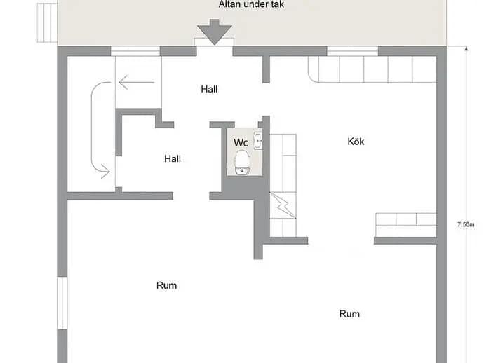 Floor plan for Skogsvägen 9