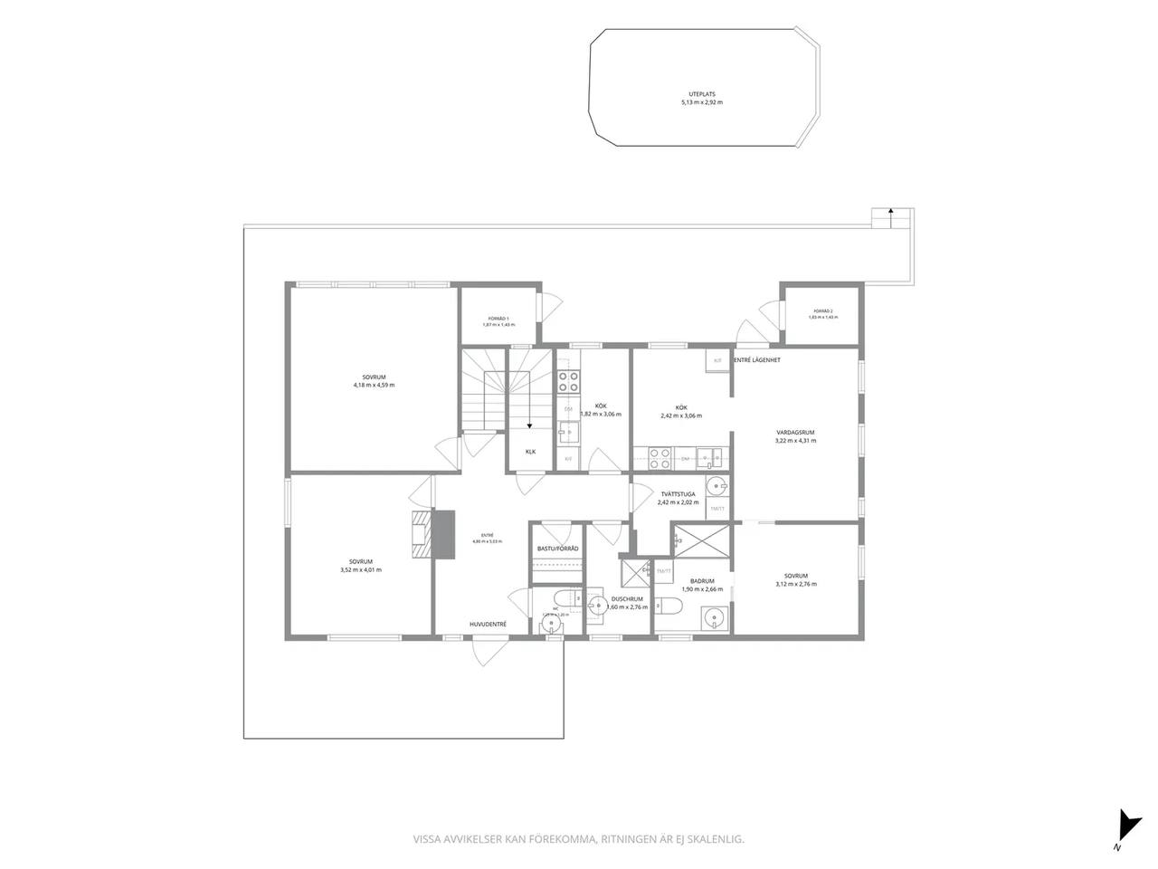 Floor plan for Fullriggaregatan 26A