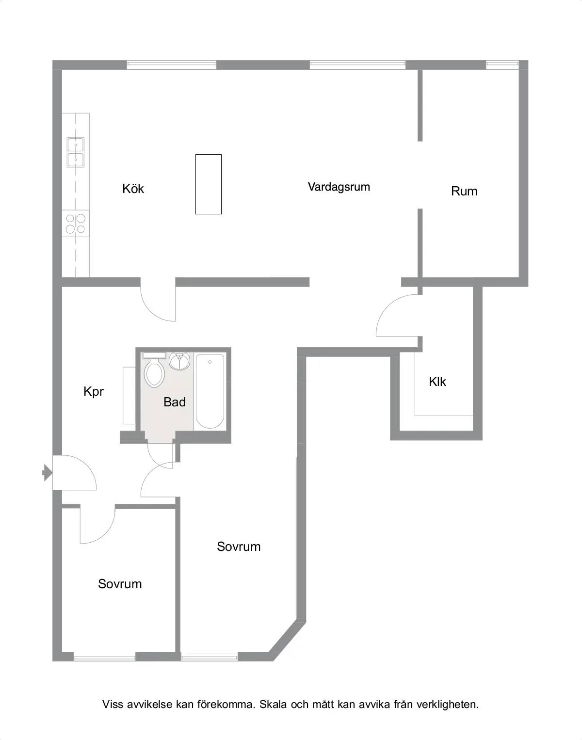 Floor plan for Nobelvägen 80