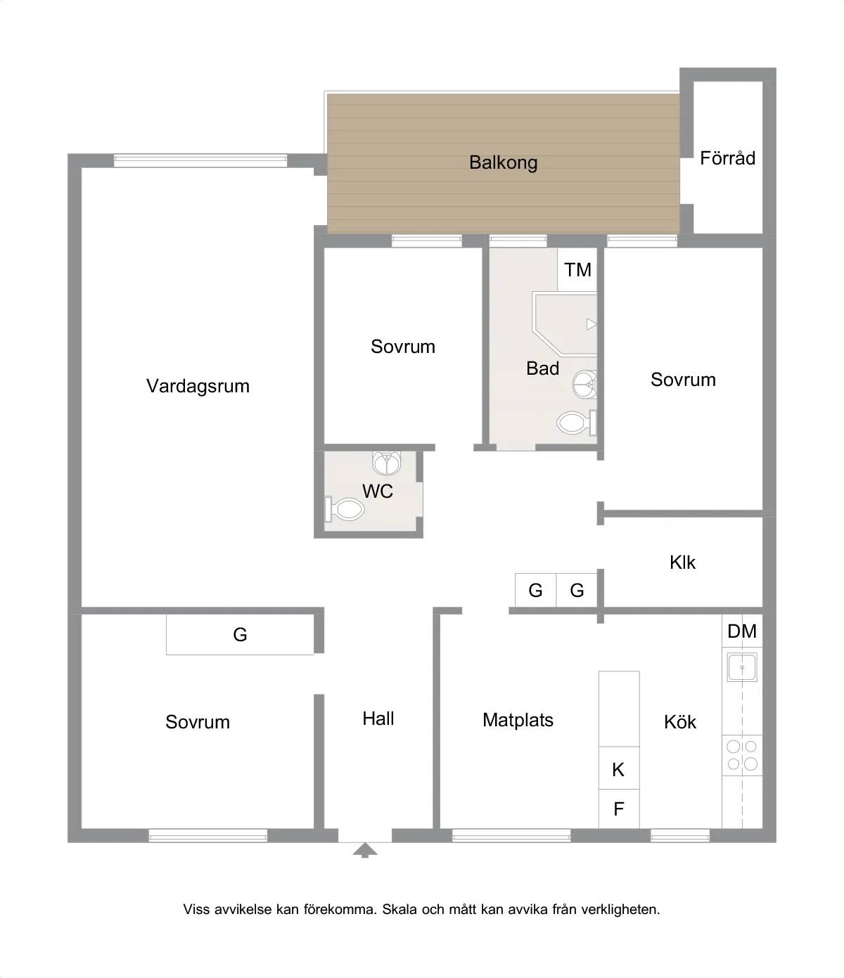 Floor plan for Lindeborgsgatan 107