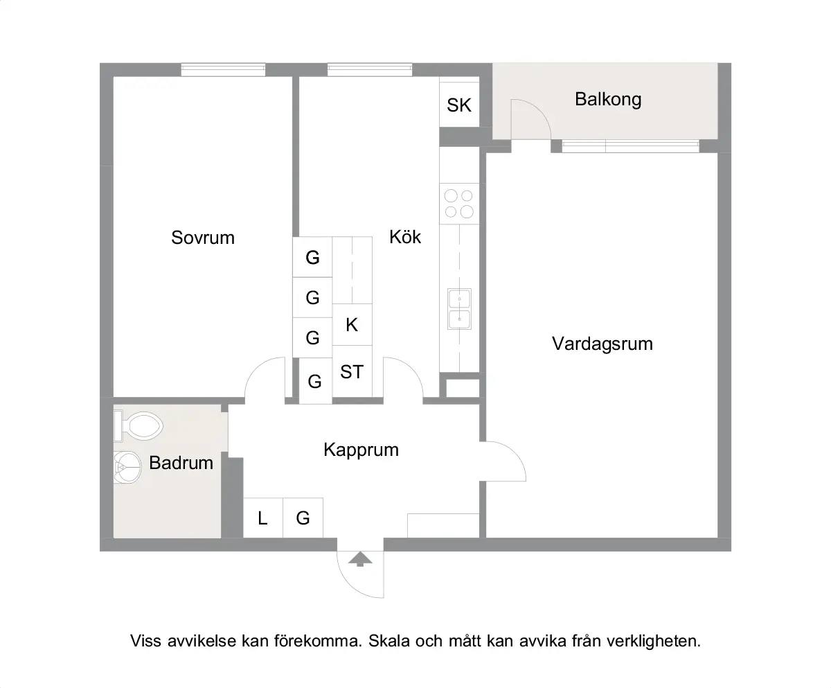 Floor plan for Albinsrogatan 51