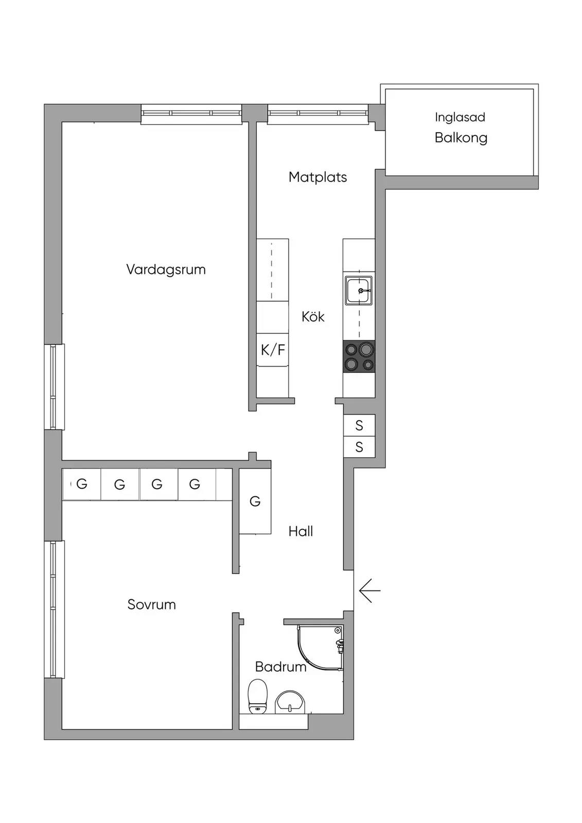 Floor plan for Mörbydalen 25