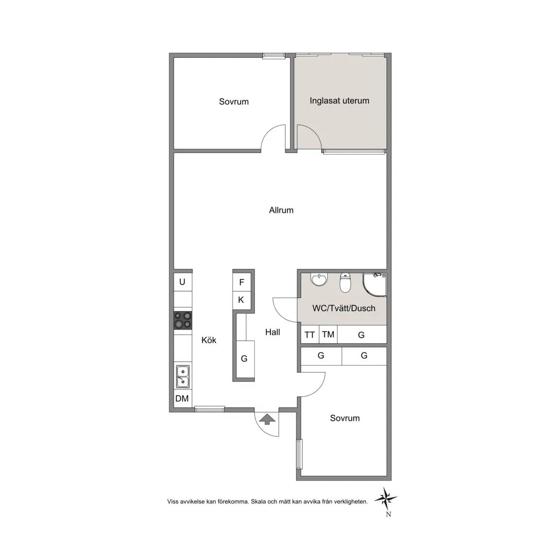 Floor plan for Kung Knuts väg 44A