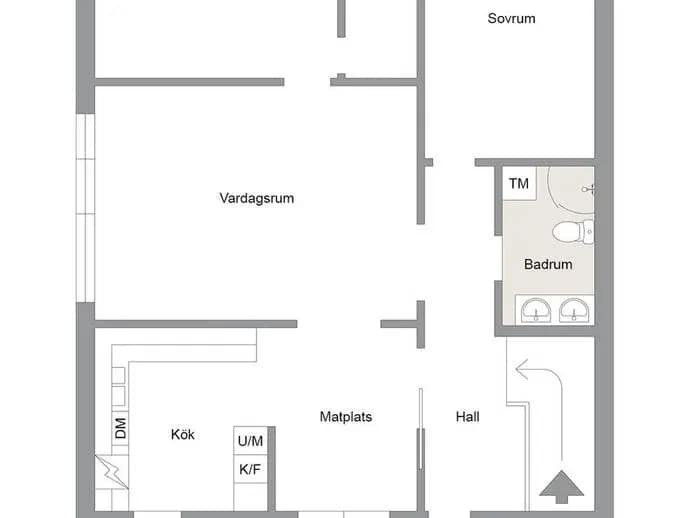 Planritning för Barkvägen 237 B