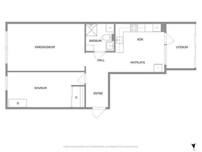 Floor plan for Bärnstensgatan 39B
