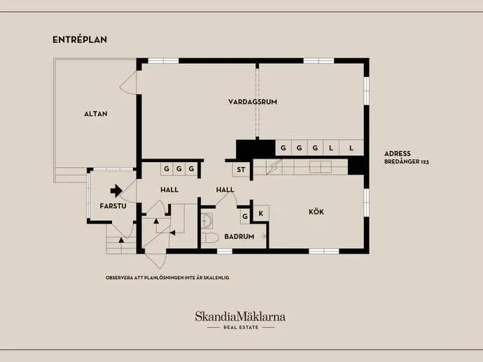 Floor plan for Bredånger 123