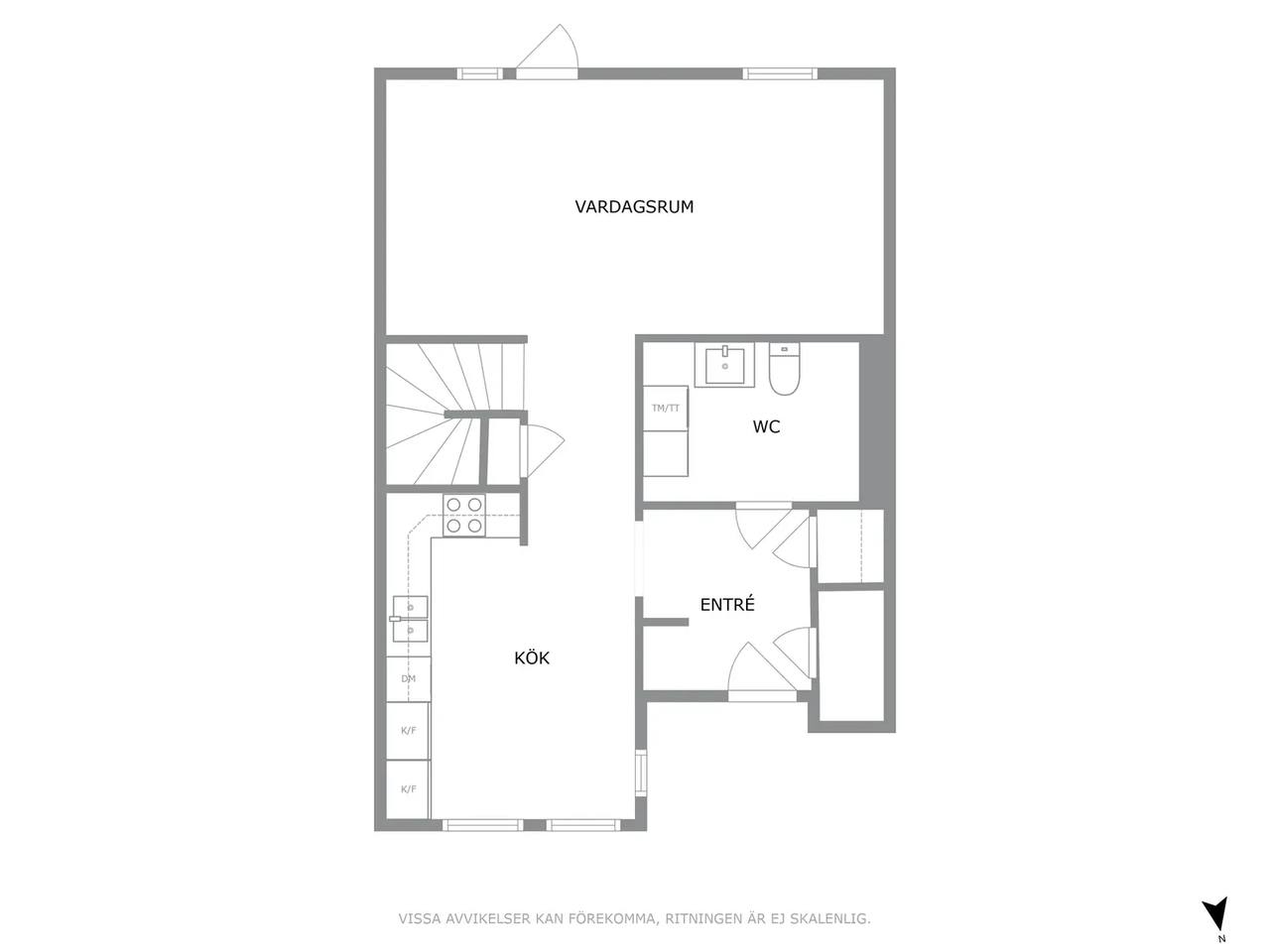 Floor plan for Gulkullagatan 26D