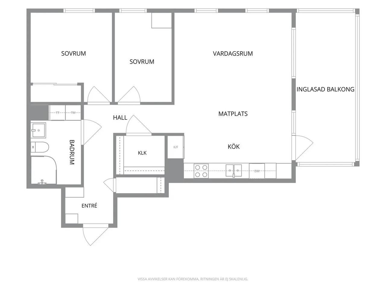 Floor plan for Ahrenbergsgatan 12