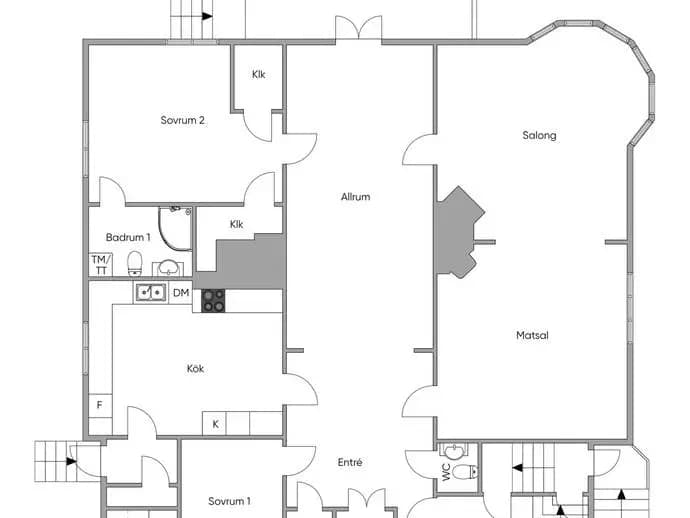Floor plan for Kvarngatan 6