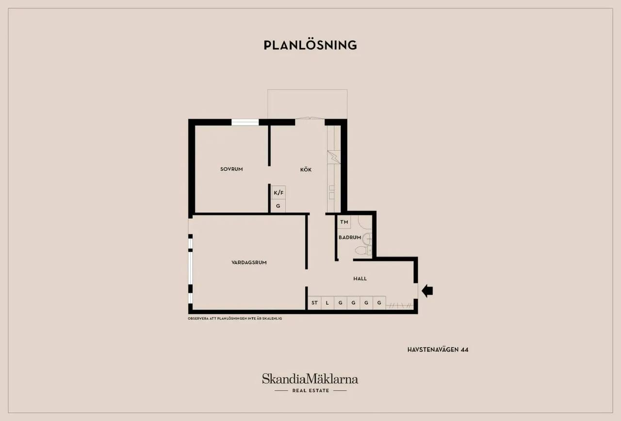 Planritning för Havstenavägen 44