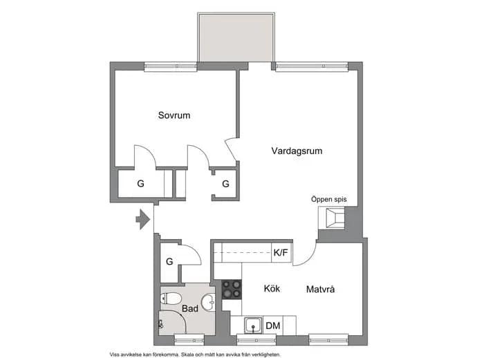 Floor plan for Hallebergsvägen 28, 2tr