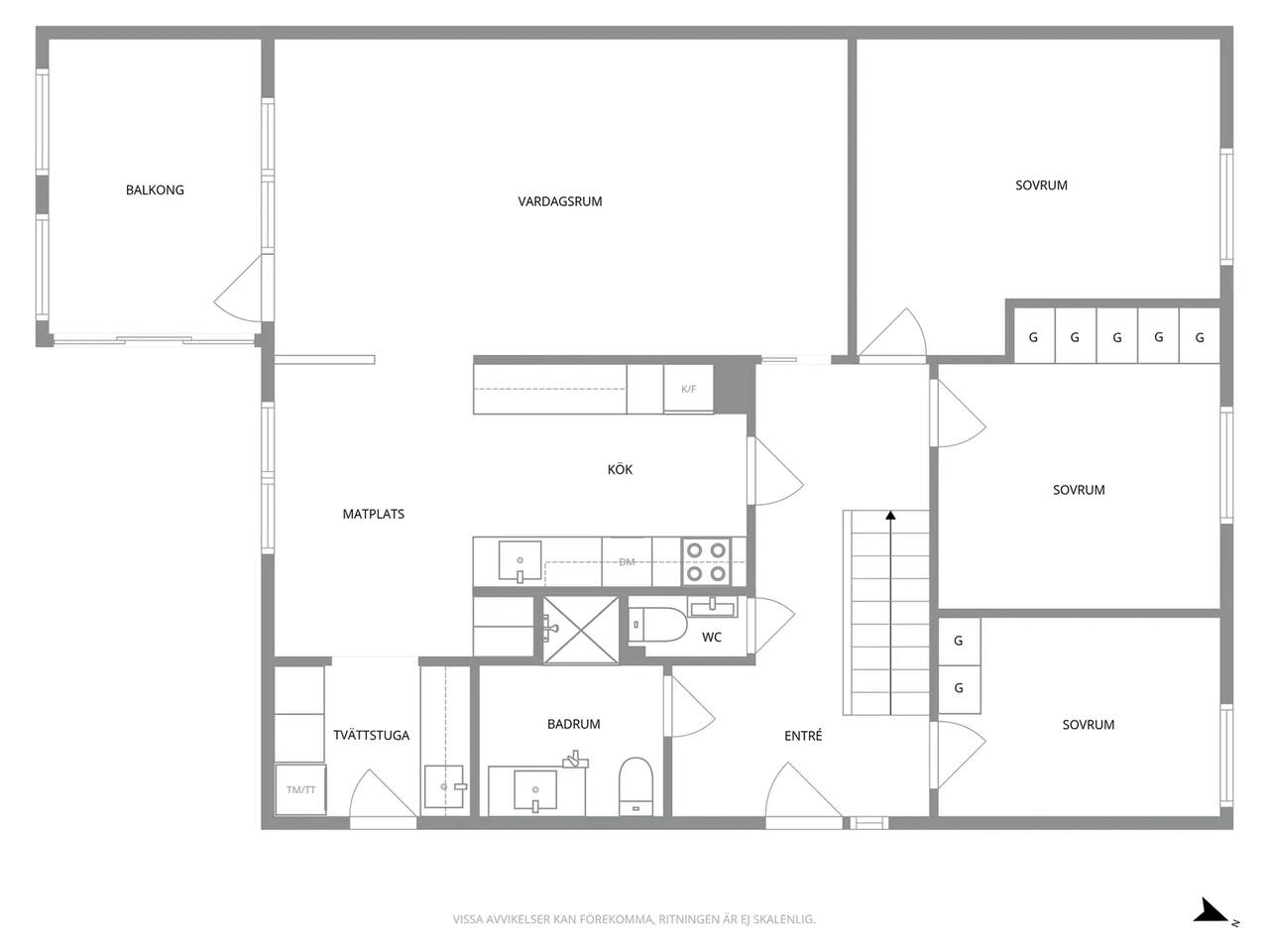 Floor plan for Krokusgatan 4