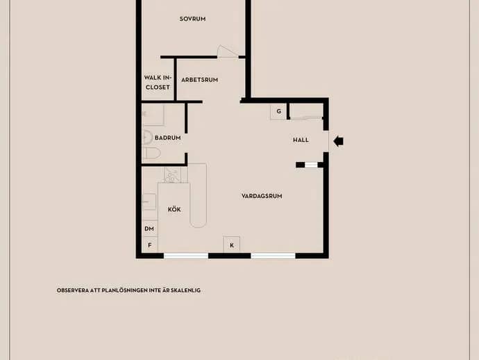 Floor plan for Tornslingan 11A
