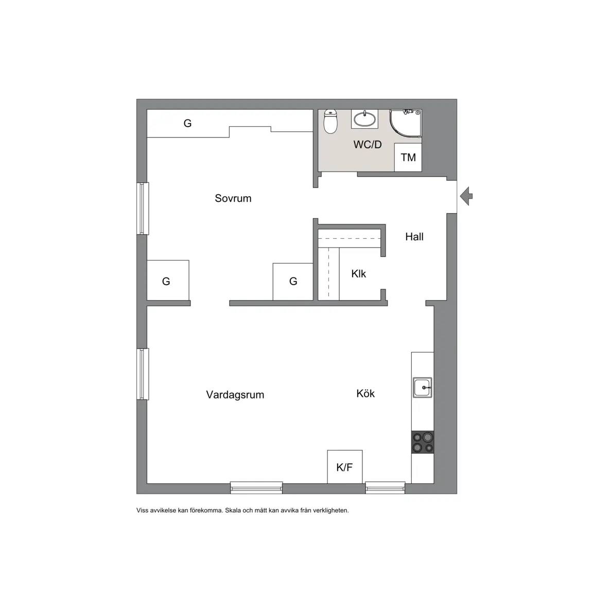 Floor plan for Alströmergatan 49