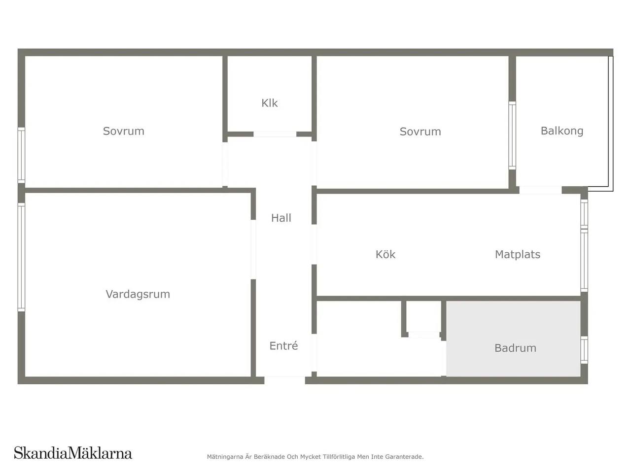 Floor plan for Jakobs väg 23