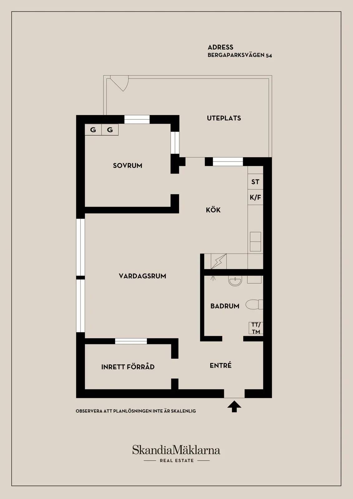 Floor plan for Bergaparksvägen 54