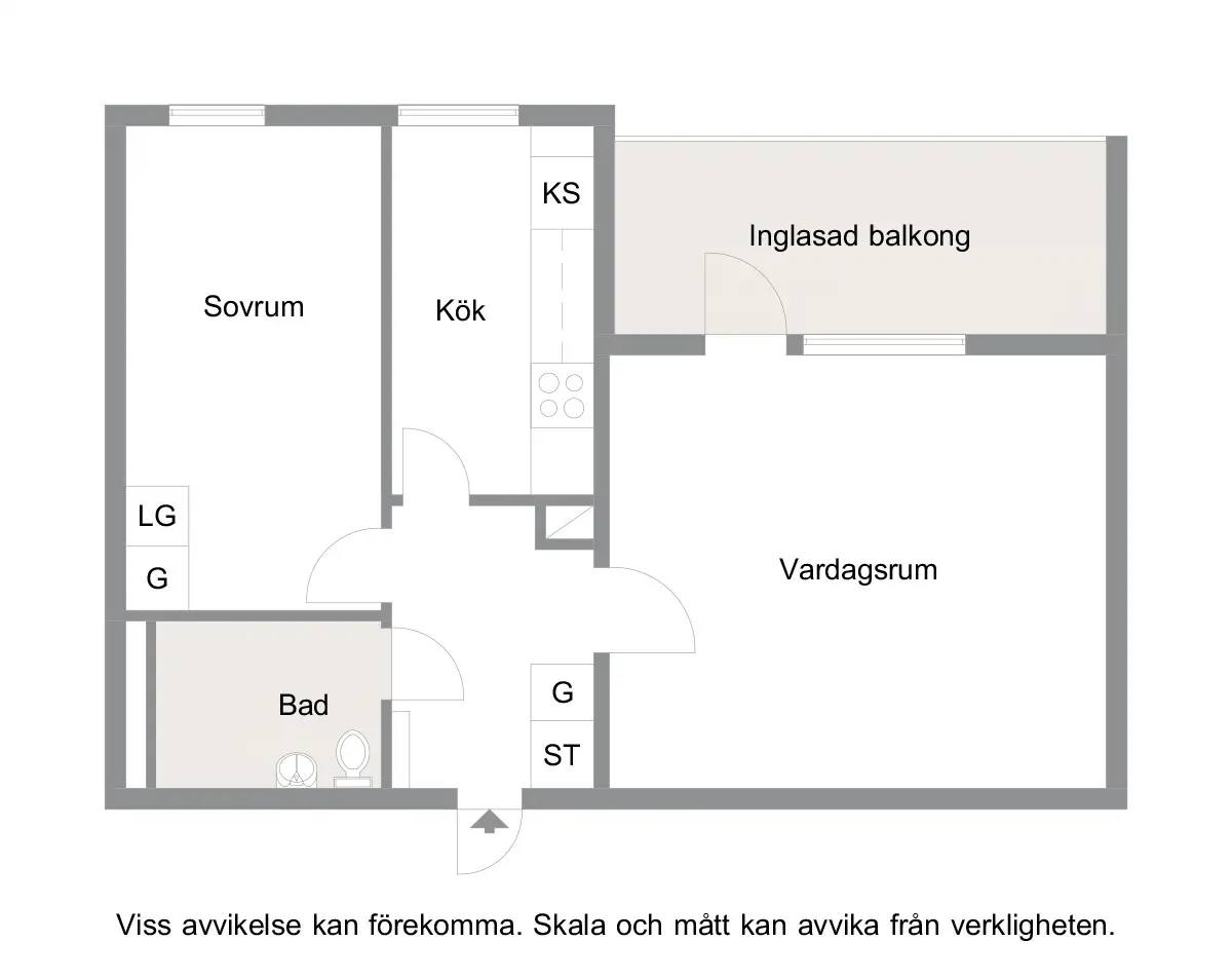 Floor plan for Aktrisgatan 20