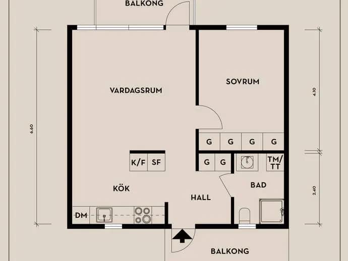 Floor plan for Hovås stenbärsväg 24