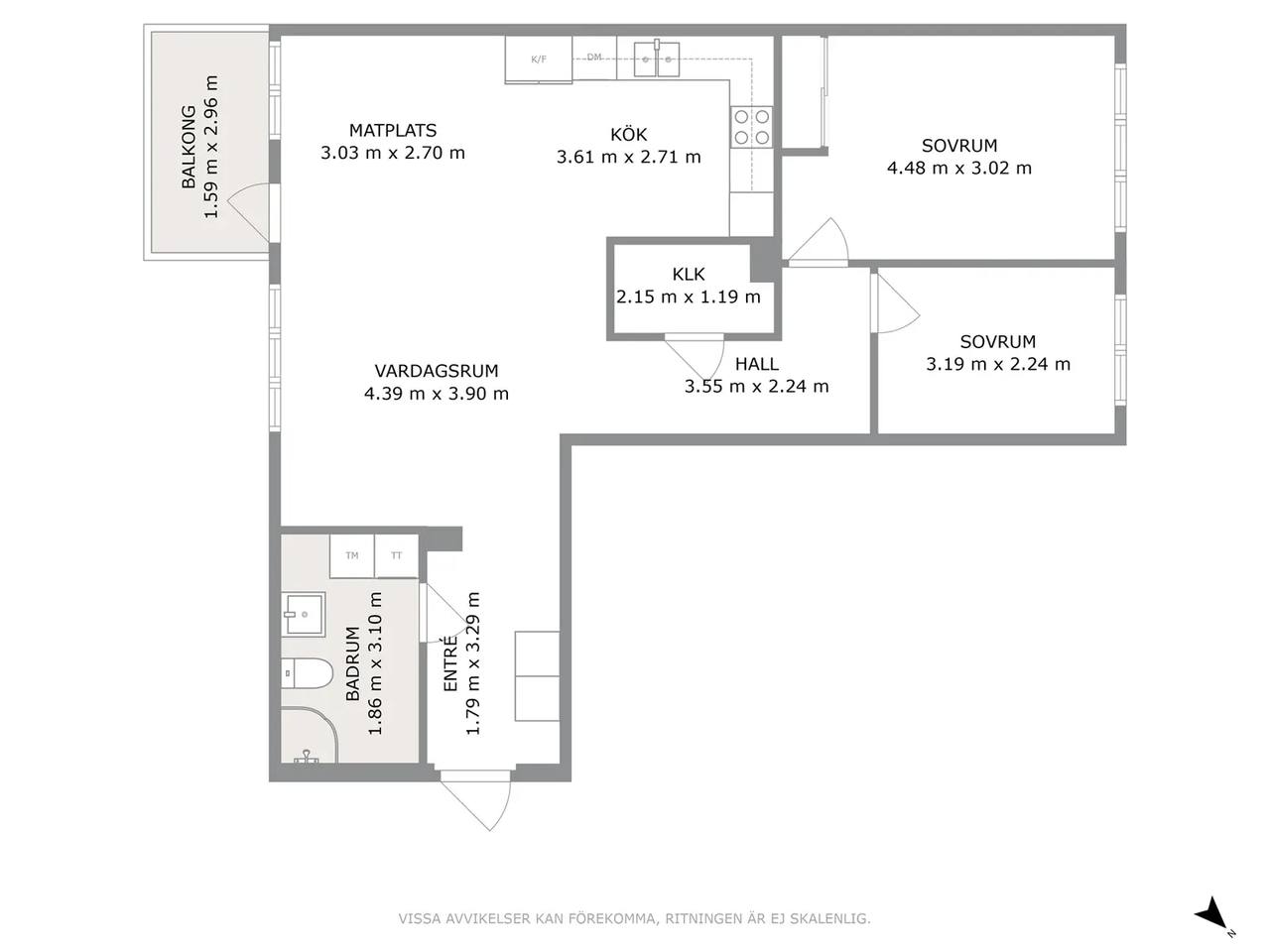 Floor plan for Bunkebergsgatan 9