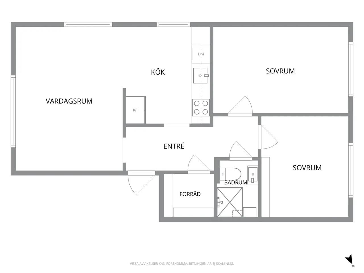 Floor plan for Lamellgatan 12