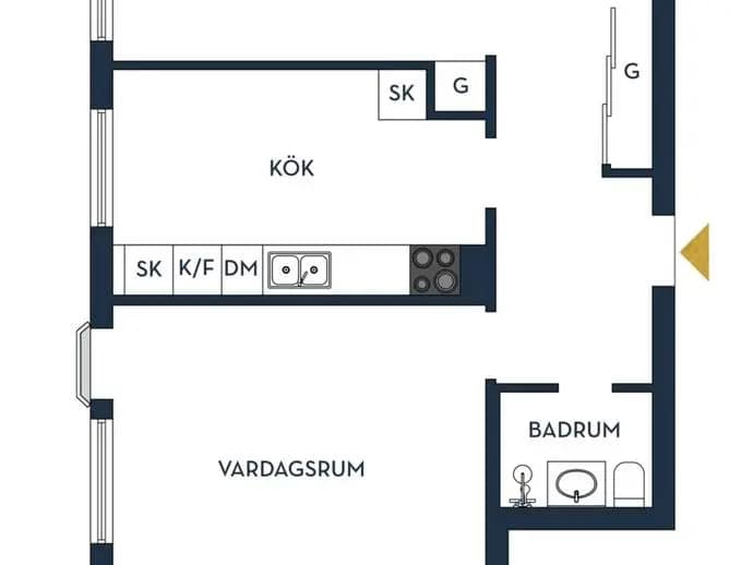 Floor plan for Norra Sjöbogatan 63