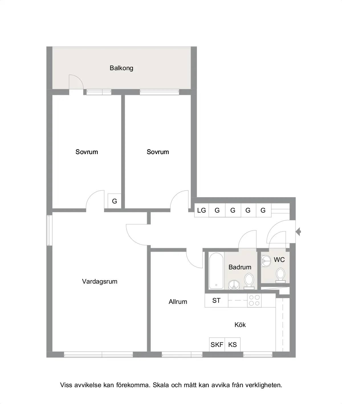 Floor plan for Aktrisgatan 6