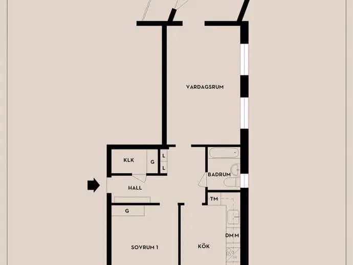 Planritning för Springarvägen 8