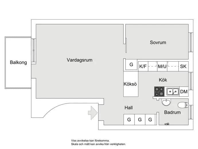 Floor plan for Vattenledningsvägen 87, vån 3 av 3