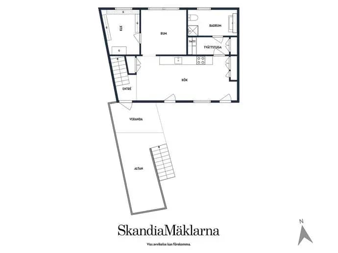Planritning för Storgatan 2A