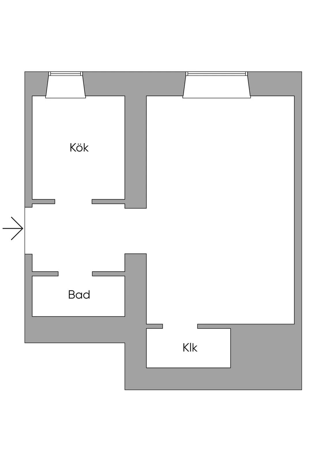 Floor plan for Nybrogatan 87