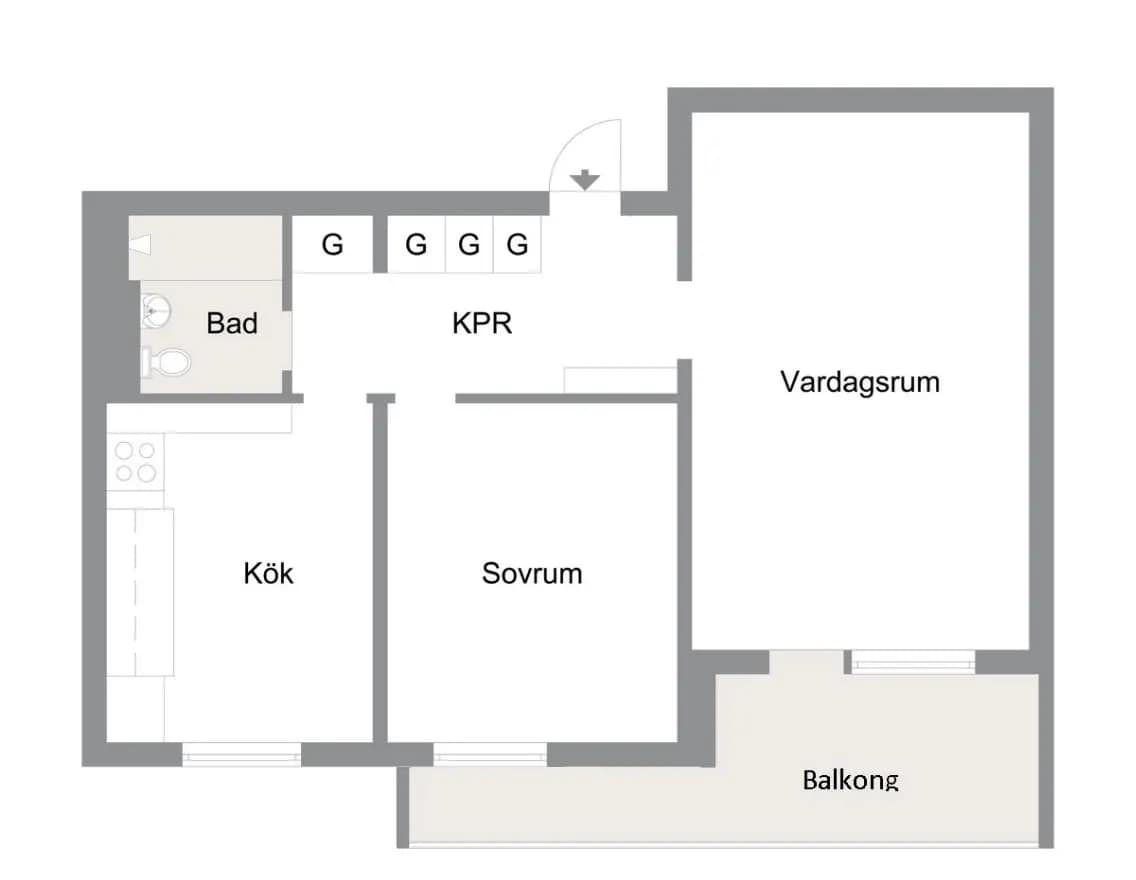 Floor plan for Per Albin Hanssons väg 50 A