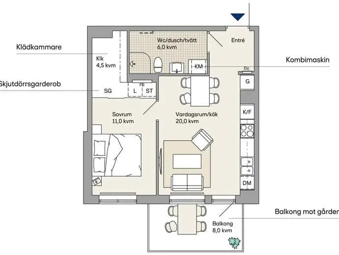 Floor plan for Styrmansgränd 3