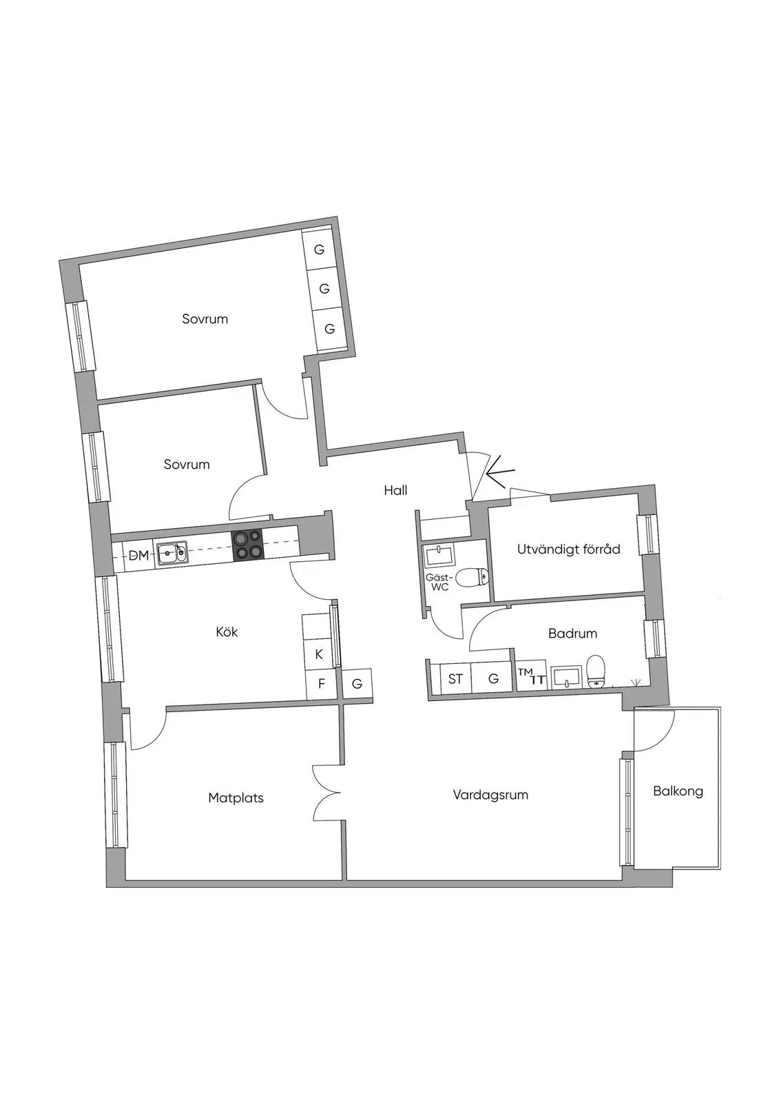 Floor plan for Starrängsringen 38