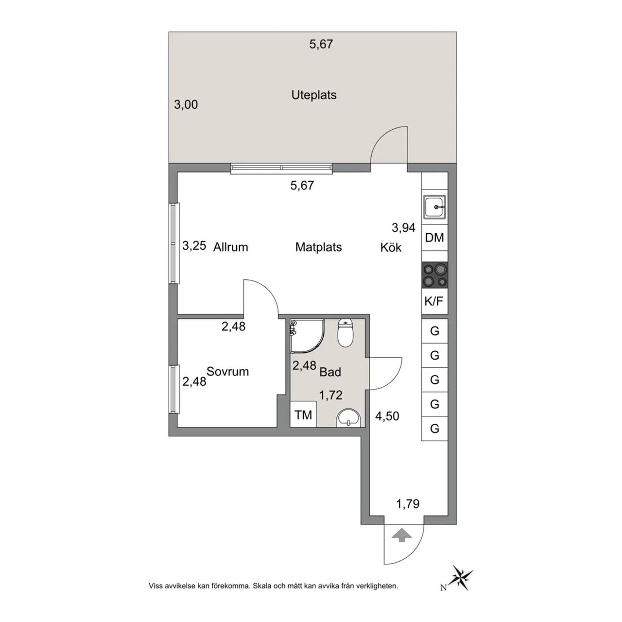 Floor plan for Helgas väg 17