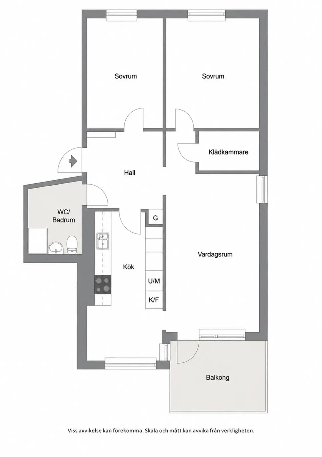 Floor plan for Säbytorgsvägen 8A
